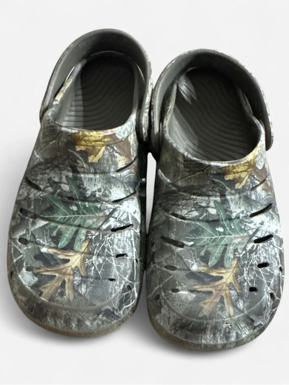 Kids Camouflage Slip-On Clog - Green/Brown